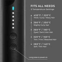 Load image into Gallery viewer, Airflow 2 in 1 Hair Curler and Straightener, Black