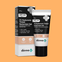 Load image into Gallery viewer, 1% Hyaluronic Tinted Sunscreen For All Skin Types Spf 60 Gel, Pa++++, No White Cast, Lightweight, Broad Spectrum Protection