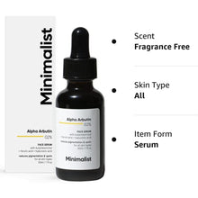 Load image into Gallery viewer, 2% Alpha Arbutin Face Serum with Butylresorcinol & Ferulic Acid