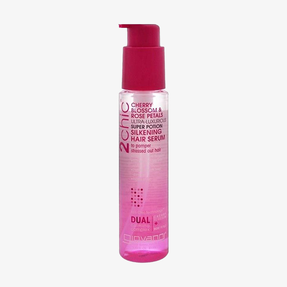 2Chic Ultra-Luxurious Silkening Hair Serum, Infused with Cherry Blossom and Rose Petals