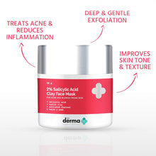 Load image into Gallery viewer, 2% Salicylic Acid Face Mask for Men and Women for Acne &amp; Blemish Prone Skin (dermaco)
