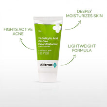 Load image into Gallery viewer, 1% Salicylic Acid Oil-Free Face Moisturizer with Oat Extract for Active Acne
