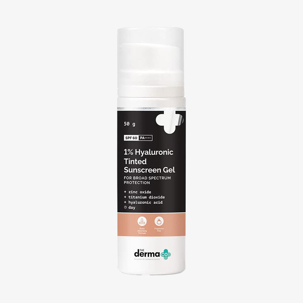 1% Hyaluronic Tinted Sunscreen Gel for Broad Spectrum Protection