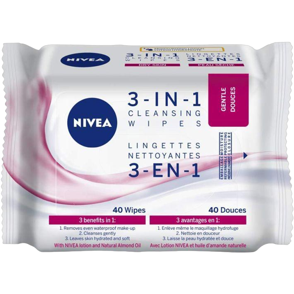 3-in-1 Gentle Cleansing Face Wipes