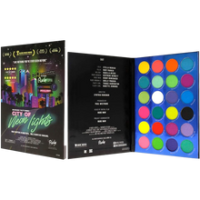 Load image into Gallery viewer, 24 Vibrant Pigment &amp; Eyeshadow Palette, City of Neon Lights
