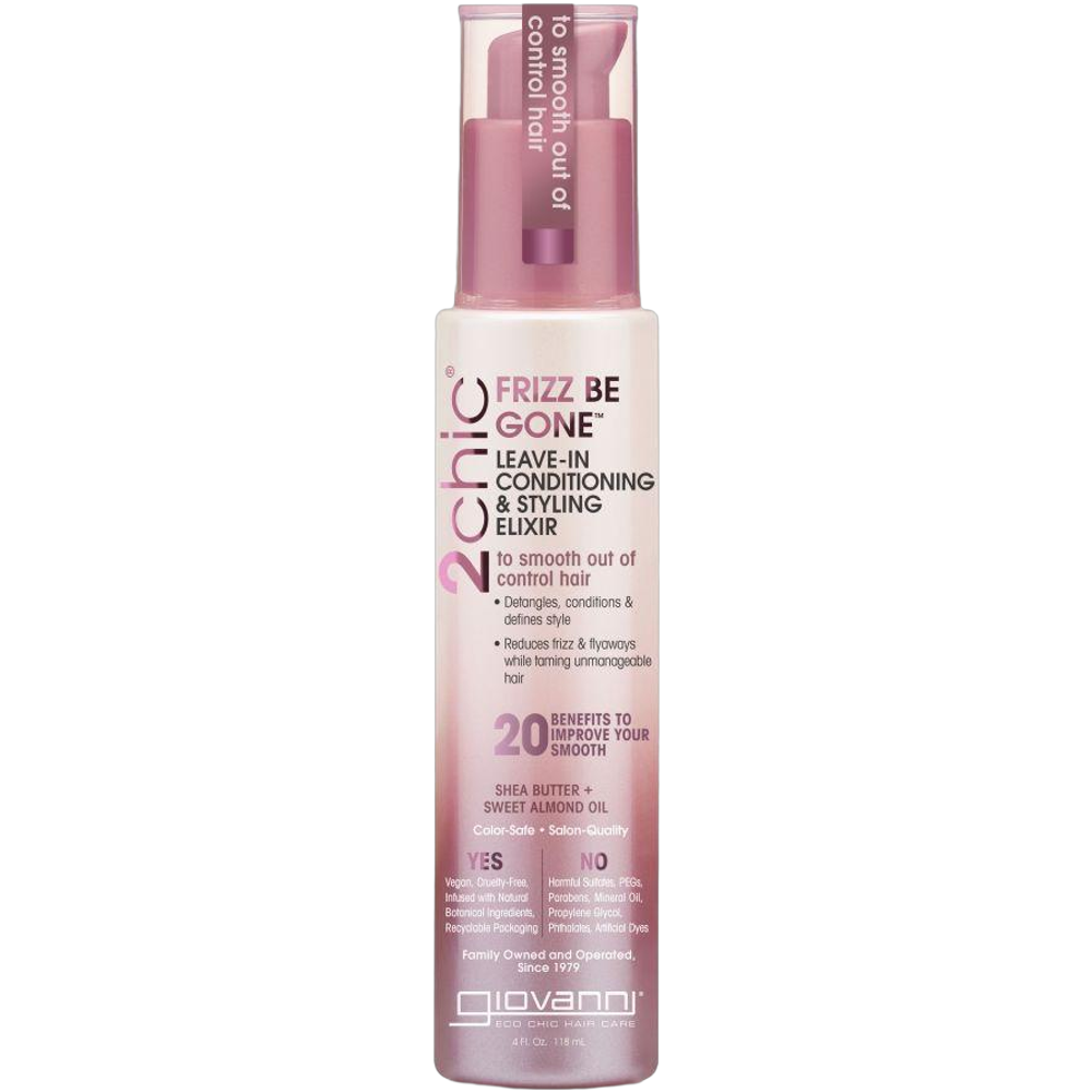 2chic Frizz Be Gone Shea Butter & Sweet Almond Oil Leave-in Conditioning Styling Elixir
